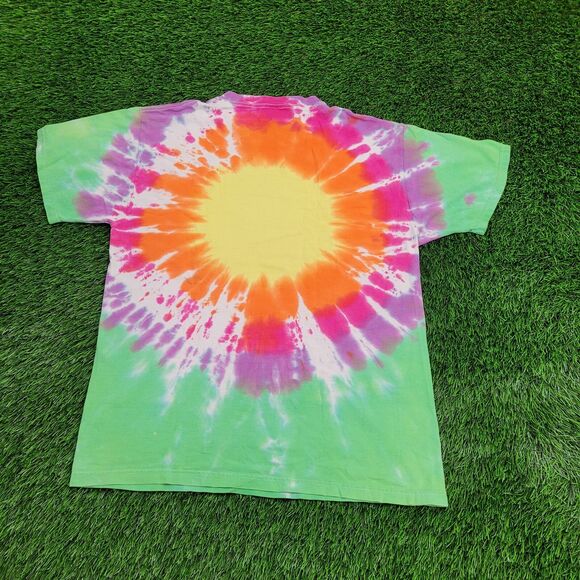 Panama City Tie-Dye Shirt Medium 20x26 Green Peace-&-Love - Picture 2 of 12